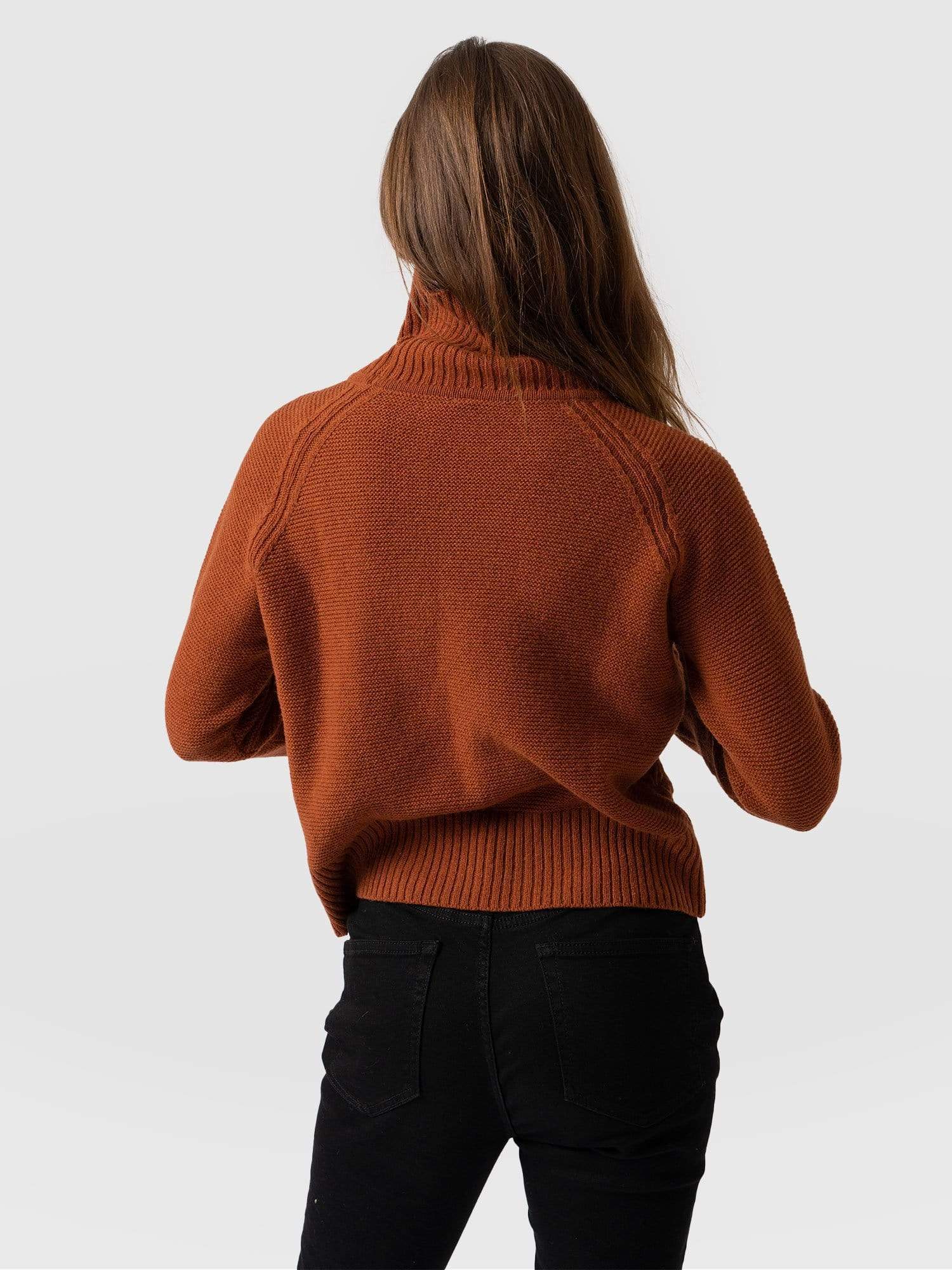 Glen Cable Knit Jumper Brown - Women's Jumpers | Saint + Sofia® EU